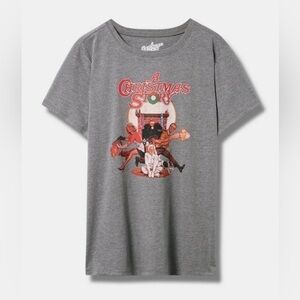 Torrid A Christmas Story Classic Fit Cotton Crew Tee Gray Size 2 / 2X
